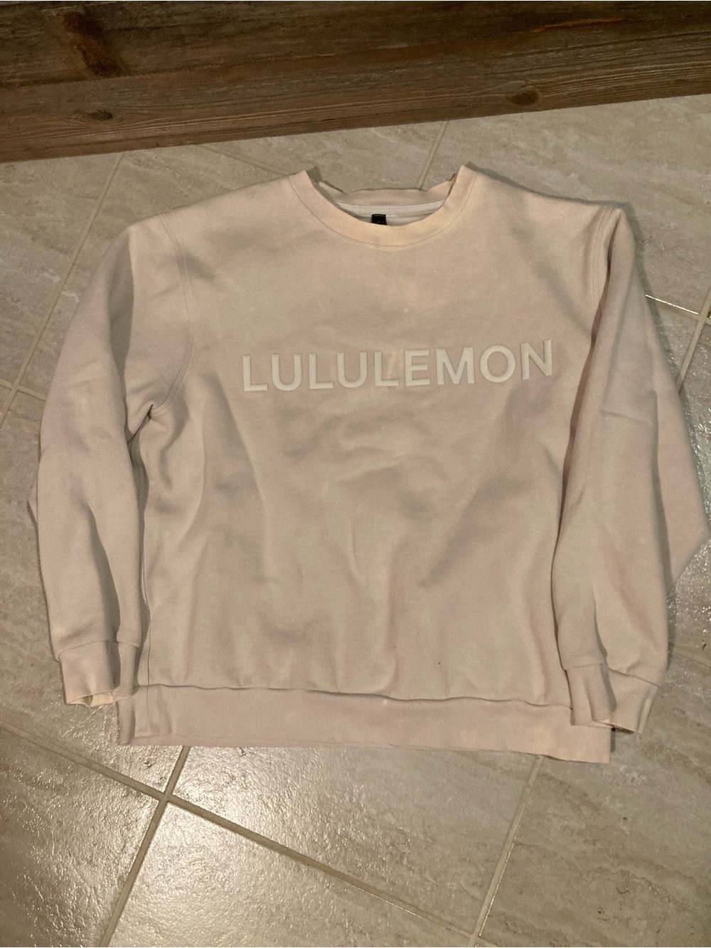 Lululemon Steady State Crew graphic sweatshirt - M **stained**